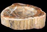 Colorful, Polished Madagascar Petrified Wood Dish - #53254-1